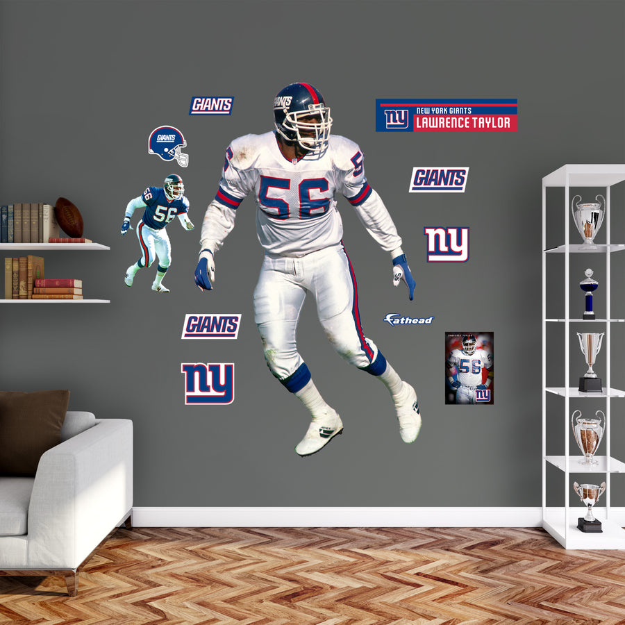 Lawrence Taylor - RealBig Legend Collection - Official NFL - New York Giants - Reusable Vinyl Wall Decals