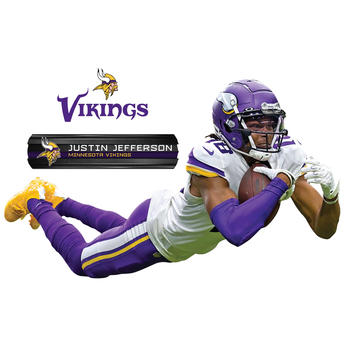 Justin Jefferson - RealBig Collection - Official NFL - Minnesota Vikings - Reusable Vinyl Wall Decals #2