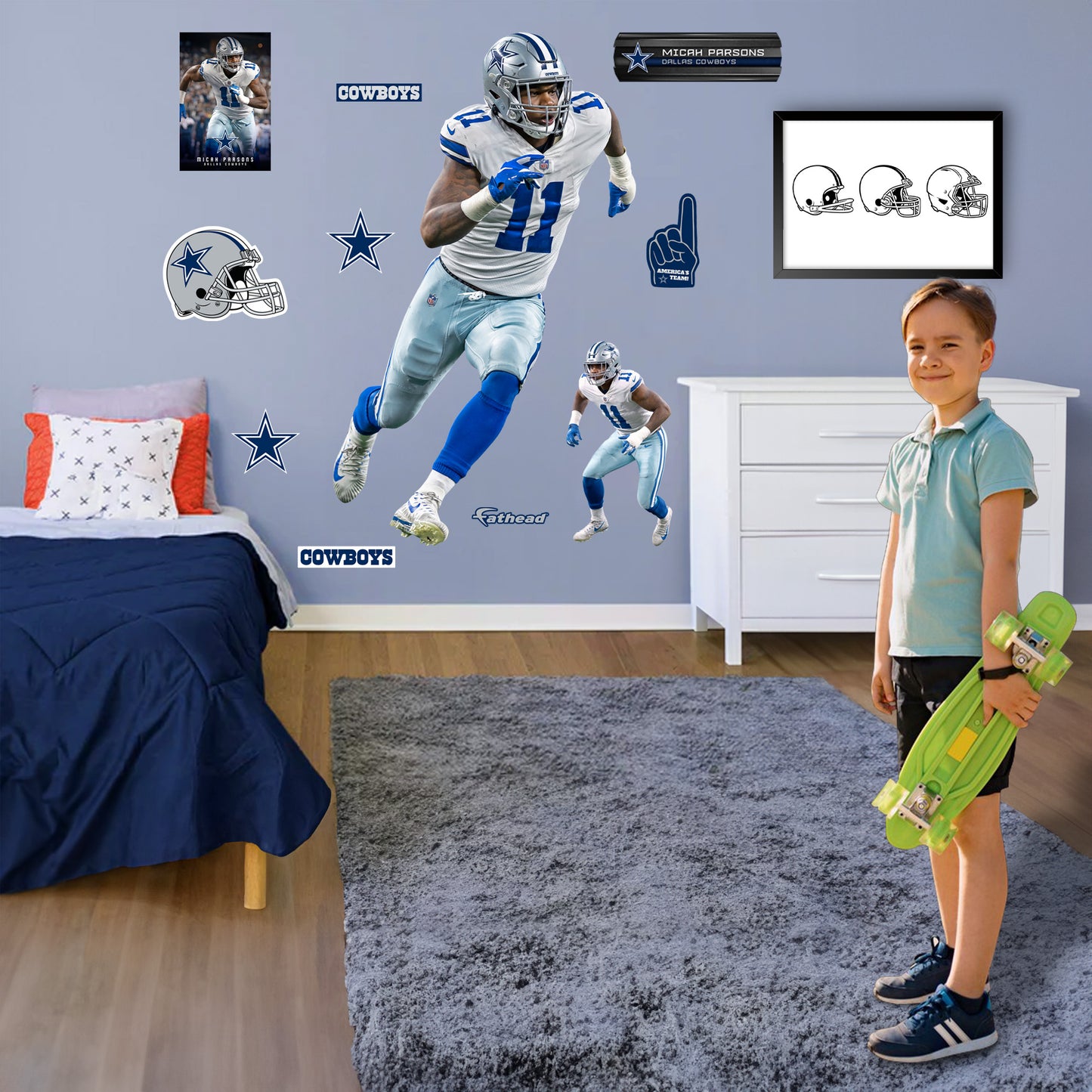 Micah Parsons - RealBig Collection - Official NFL - Dallas Cowboys - Reusable Vinyl Wall Decals #1