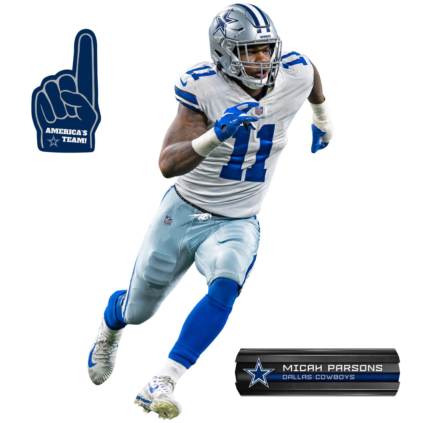 Micah Parsons - RealBig Collection - Official NFL - Dallas Cowboys - Reusable Vinyl Wall Decals #1