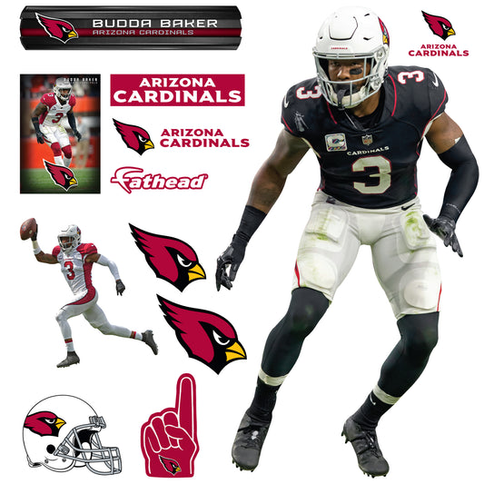 Arizona Cardinals: Budda Baker - Officially Licensed NFL Removable Adhesive Decal