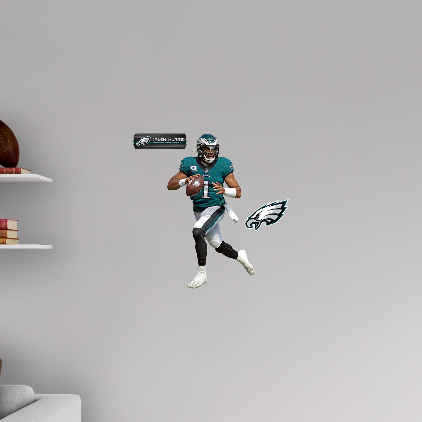 Jalen Hurts No.1 - RealBig Collection - Official NFL - Philadelphia Eagles - Reusable Vinyl Wall Decals