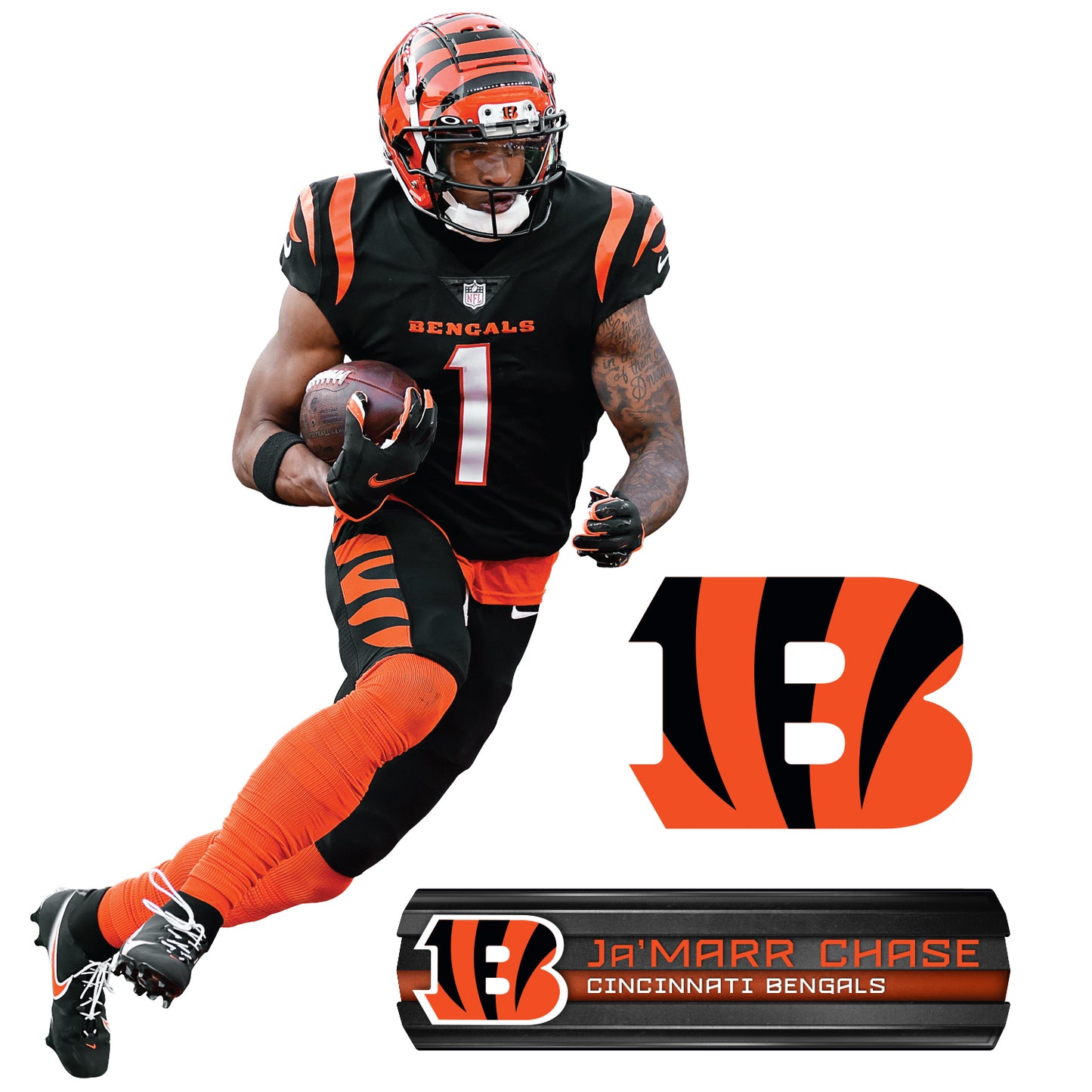 Ja'Marr Chase - RealBig Collection - Official NFL - Cincinnati Bengals - Reusable Vinyl Wall Decals #2