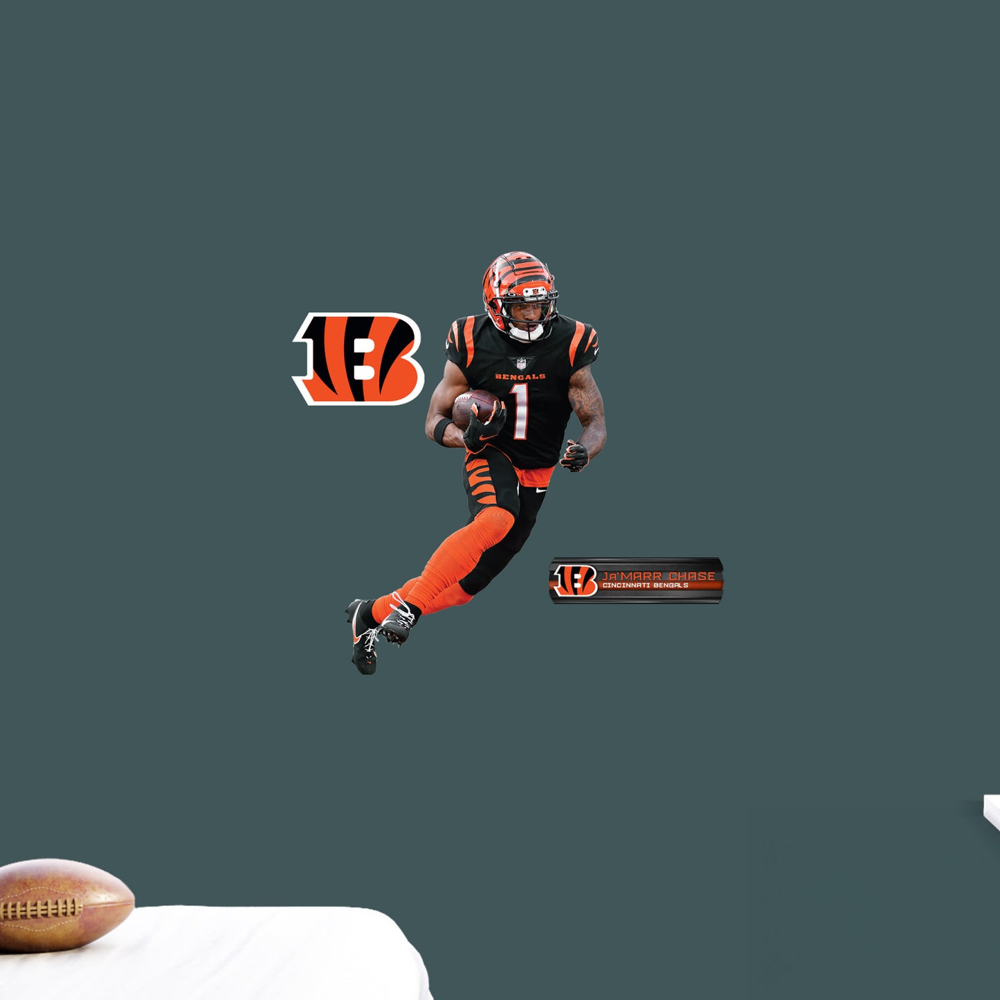 Ja'Marr Chase - RealBig Collection - Official NFL - Cincinnati Bengals - Reusable Vinyl Wall Decals #2