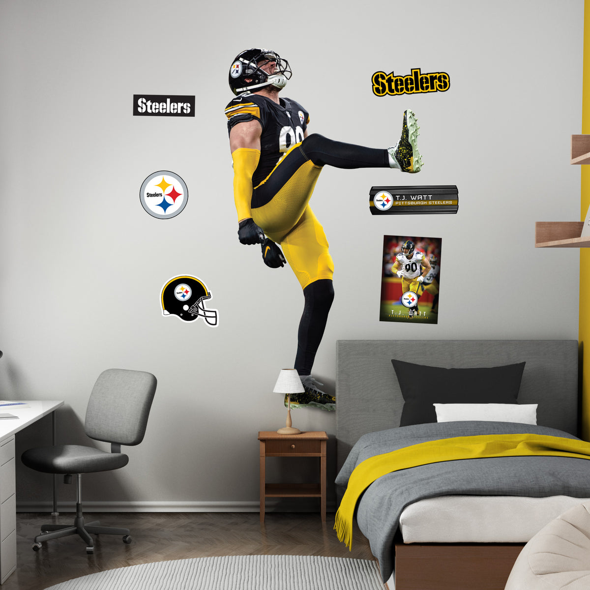 T. J. Watt - Celebration - Official NFL - Reusable Vinyl Wall Decals ...