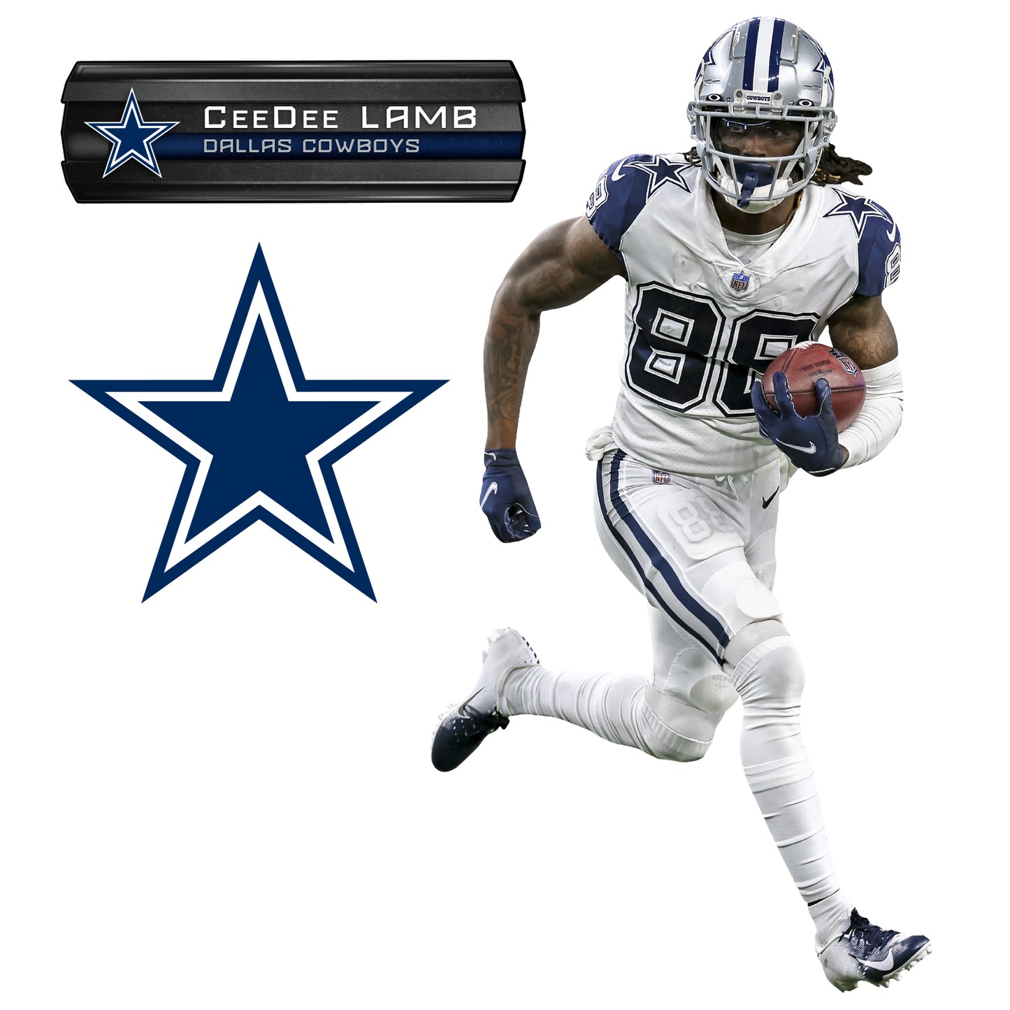 CeeDee Lamb - RealBig Collection - Official NFL - Dallas Cowboys - Reusable Vinyl Wall Decals #2