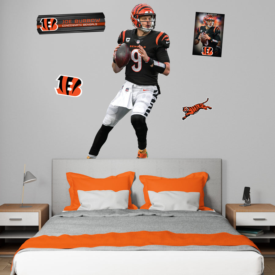 Joe Burrow - RealBig Pocket Precision Collection - Official NFL - Cincinnati Bengals - Reusable Vinyl Wall Decals