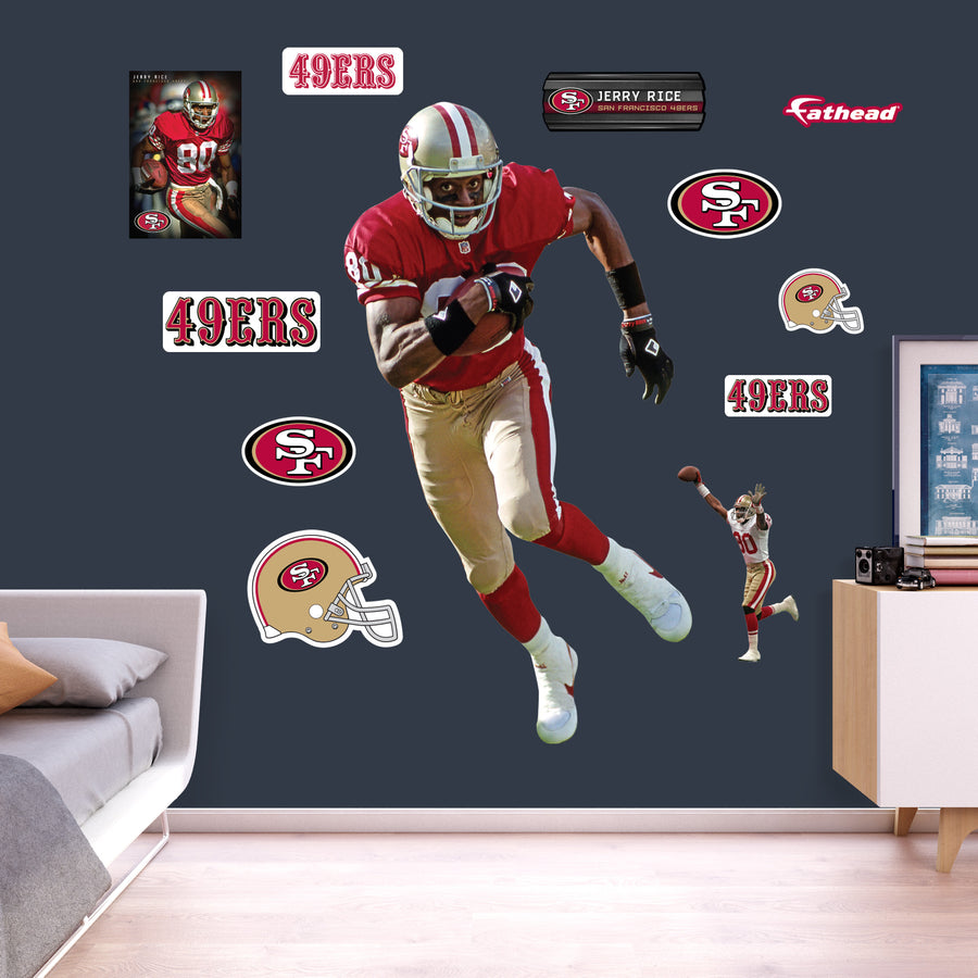 Jerry Rice - RealBig Legend Collection - Official NFL - San Francisco 49ers - Reusable Vinyl Wall Decals