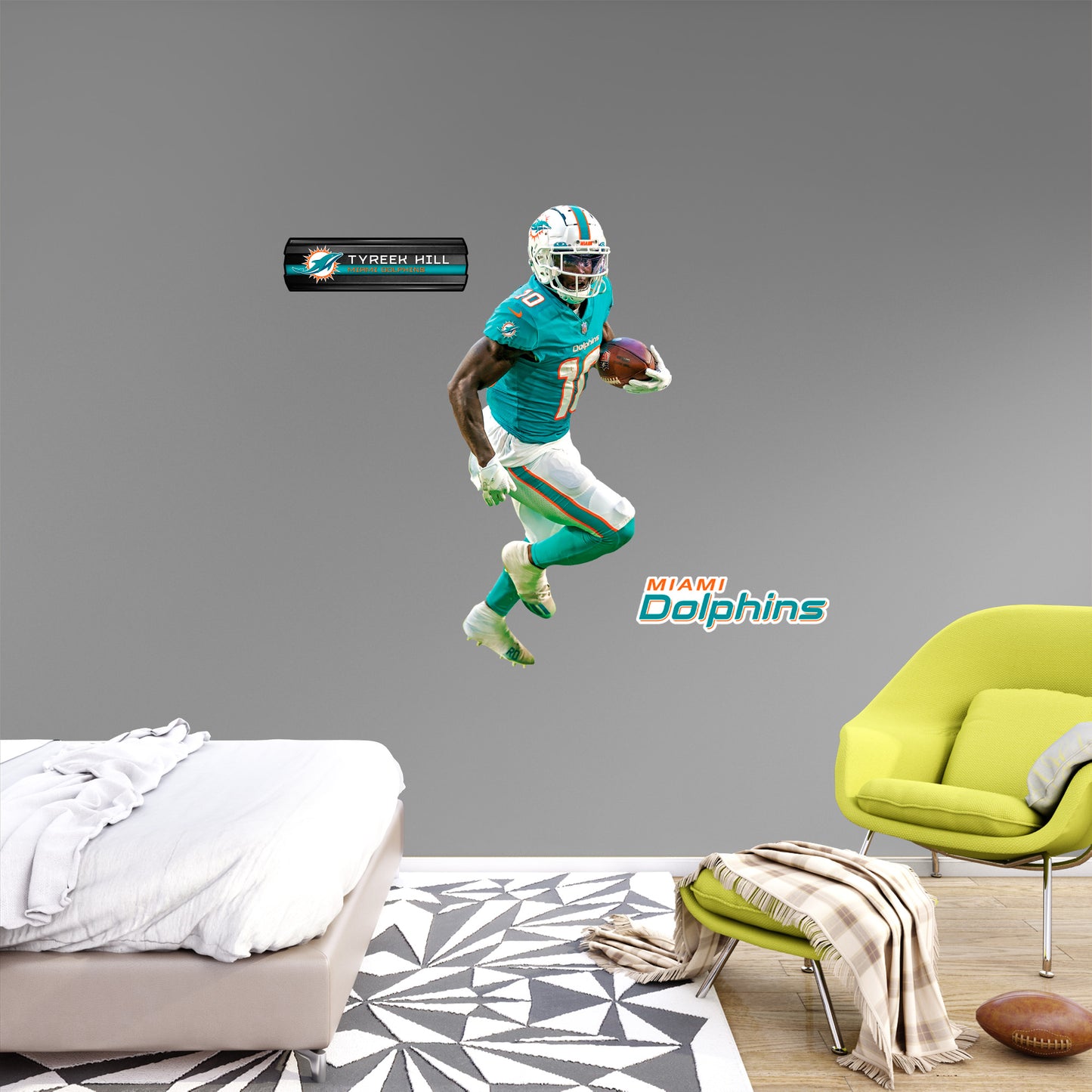 Tyreek Hill - RealBig Collection - Official NFL - Miami Dolphins - Reusable Vinyl Wall Decals #1