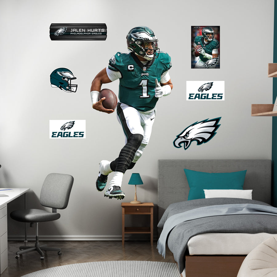 Jalen Hurts - RealBig Hurts Hustle Collection - Official NFL - Philadelphia Eagles - Reusable Vinyl Wall Decals