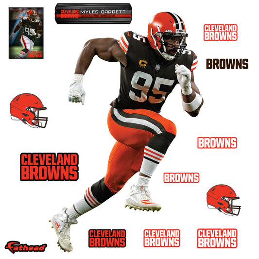 Cleveland Browns: Myles Garrett         - Officially Licensed NFL Removable     Adhesive Decal