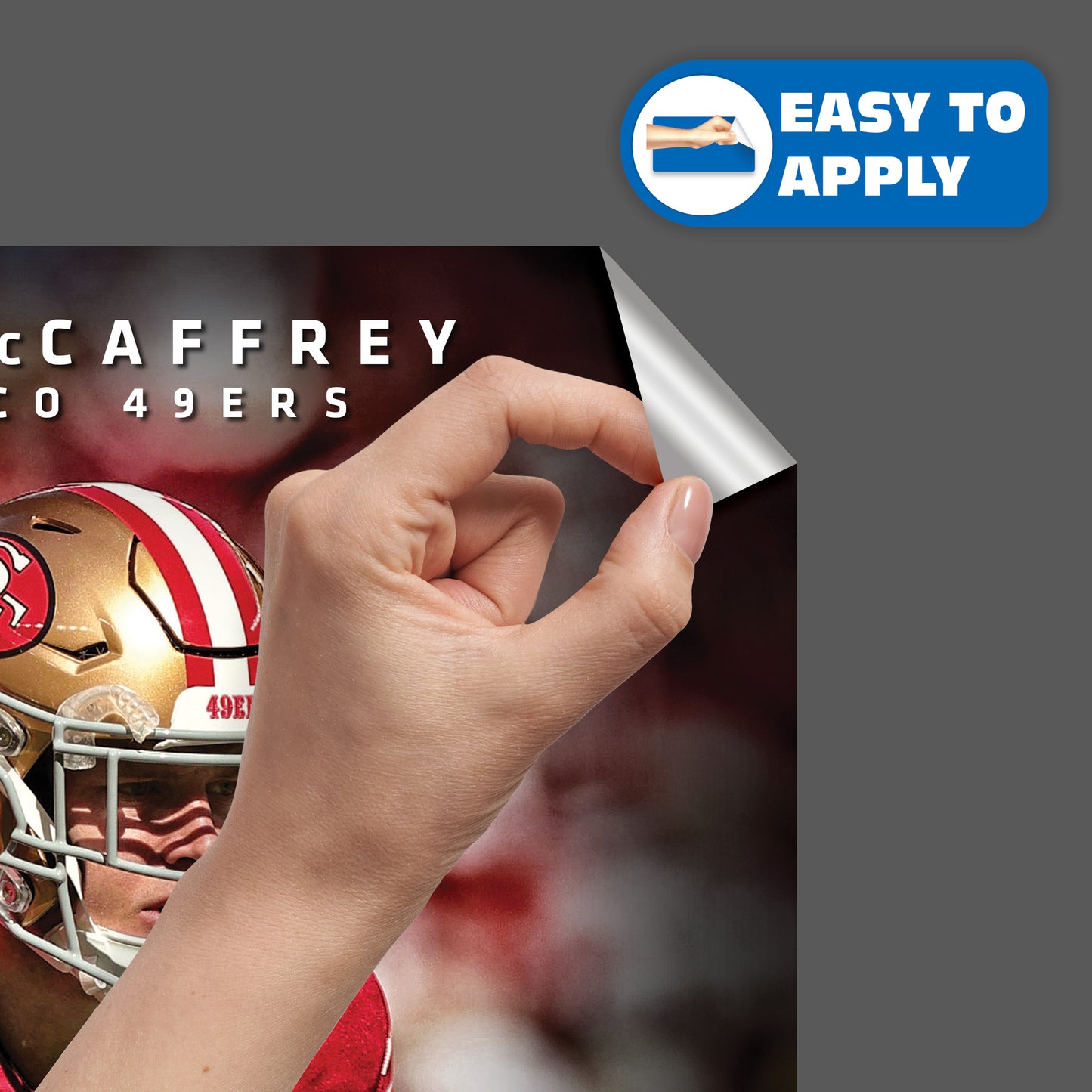 Christian McCaffrey - RealBig Collection - Official NFL - San Francisco 49ers - Reusable Vinyl Wall Decals #1