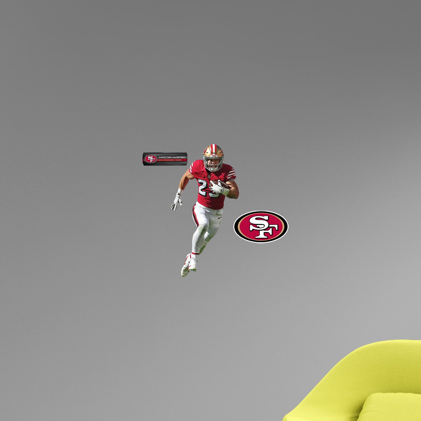 Christian McCaffrey - RealBig Collection - Official NFL - San Francisco 49ers - Reusable Vinyl Wall Decals #1