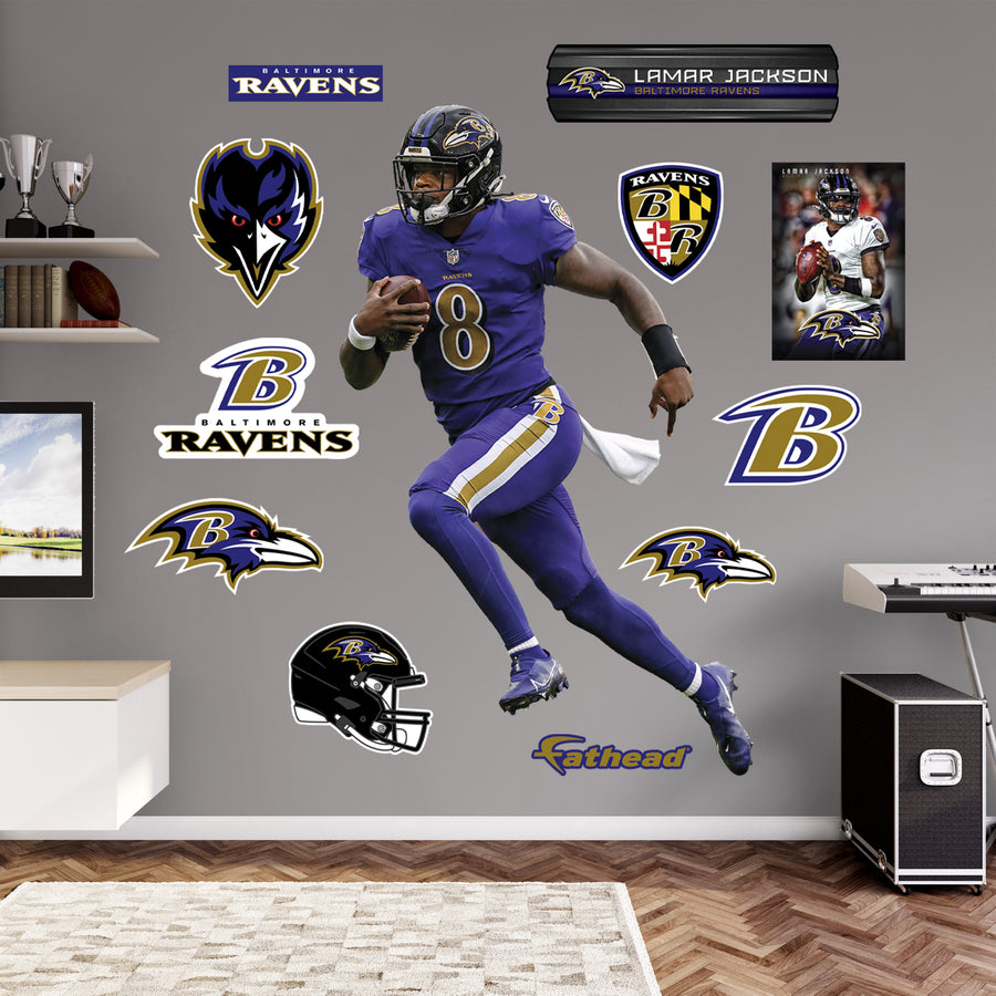 Lamar Jackson - RealBig Collection - Official NFL - Baltimore Ravens - Reusable Vinyl Wall Decals #3
