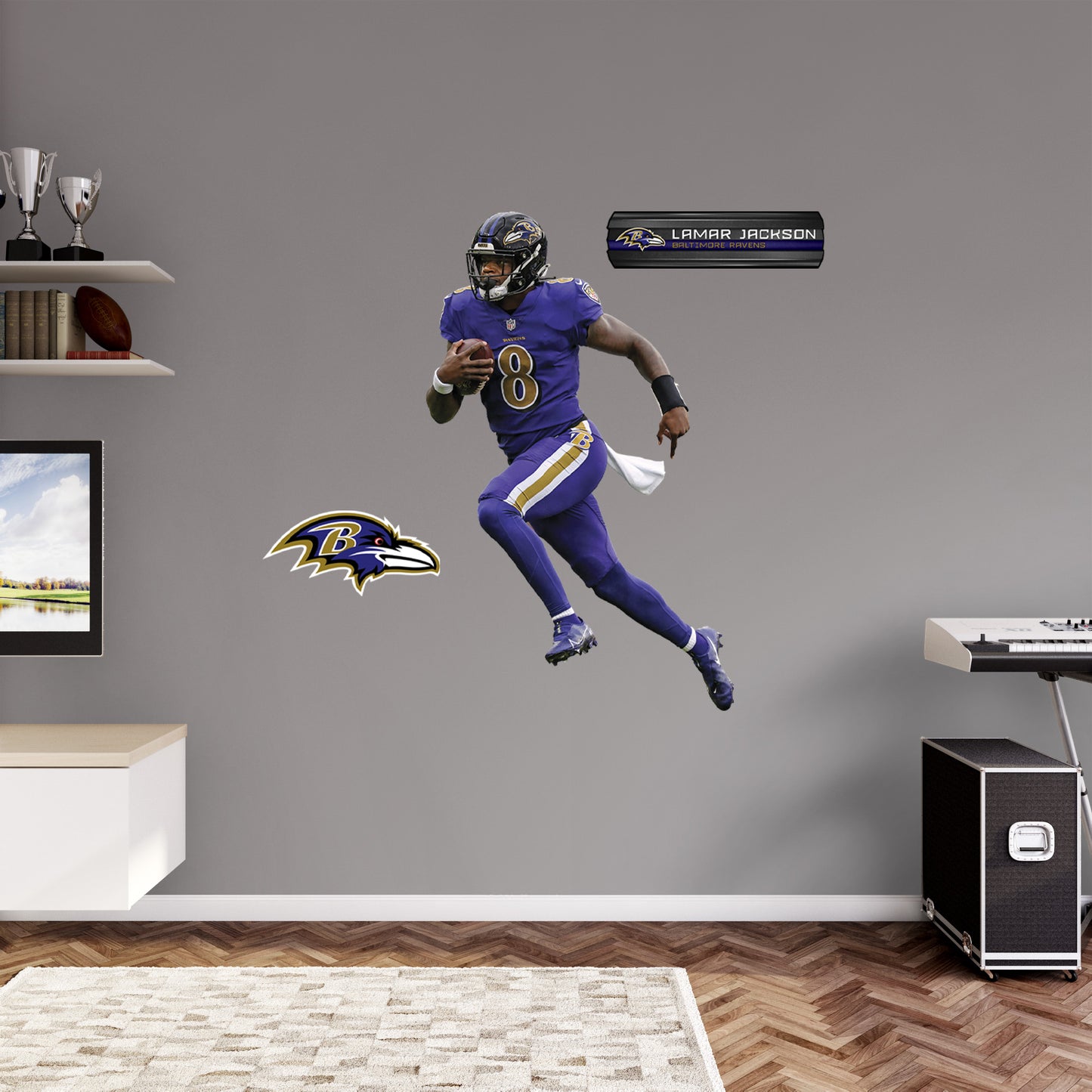 Baltimore Ravens: Lamar Jackson - Officially Licensed NFL Removable Adhesive Decal