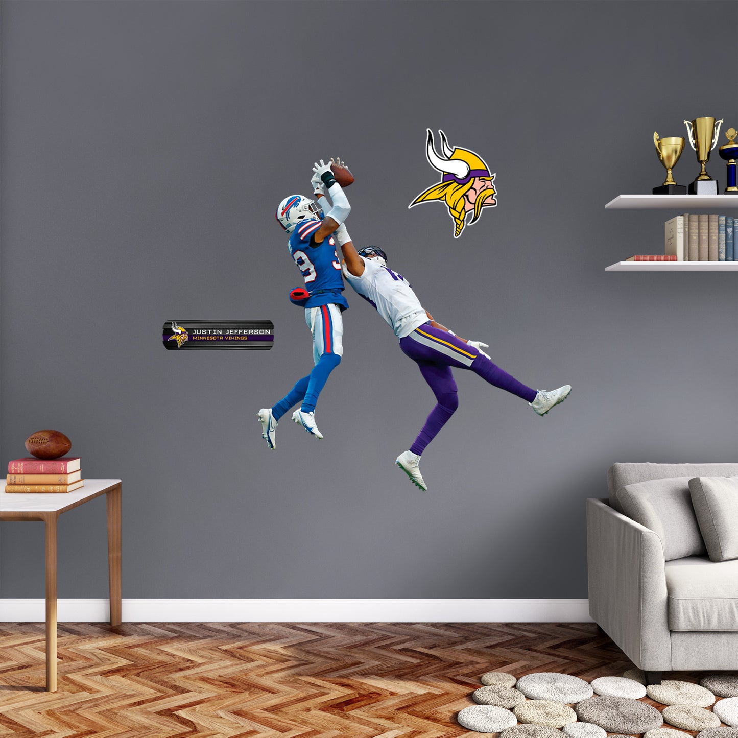 Justin Jefferson - RealBig 2022 Catch of the Year Collection - Official NFL - Minnesota Vikings - Reusable Vinyl Wall Decals