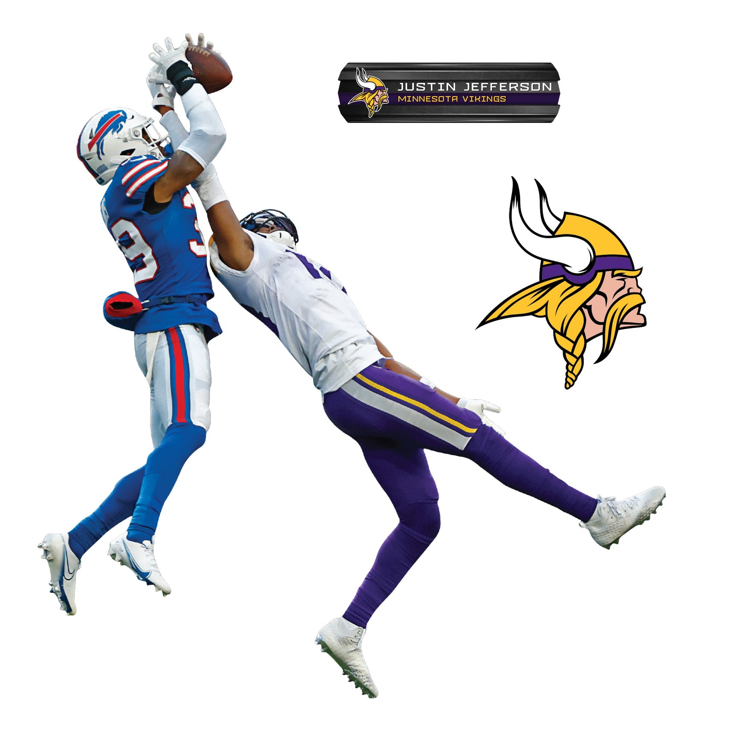 Justin Jefferson - RealBig 2022 Catch of the Year Collection - Official NFL - Minnesota Vikings - Reusable Vinyl Wall Decals