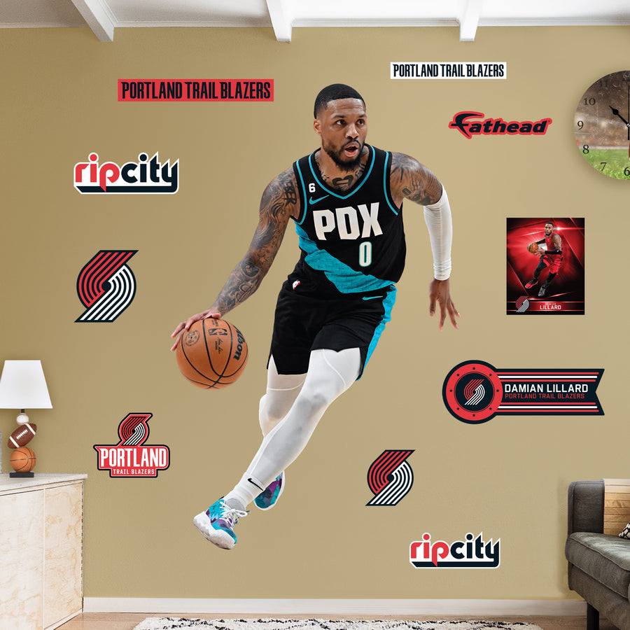 Damian Lillard - RealBig Statement Jersey Collection - Official NBA - Portland Trail Blazers - Reusable Vinyl Wall Decals