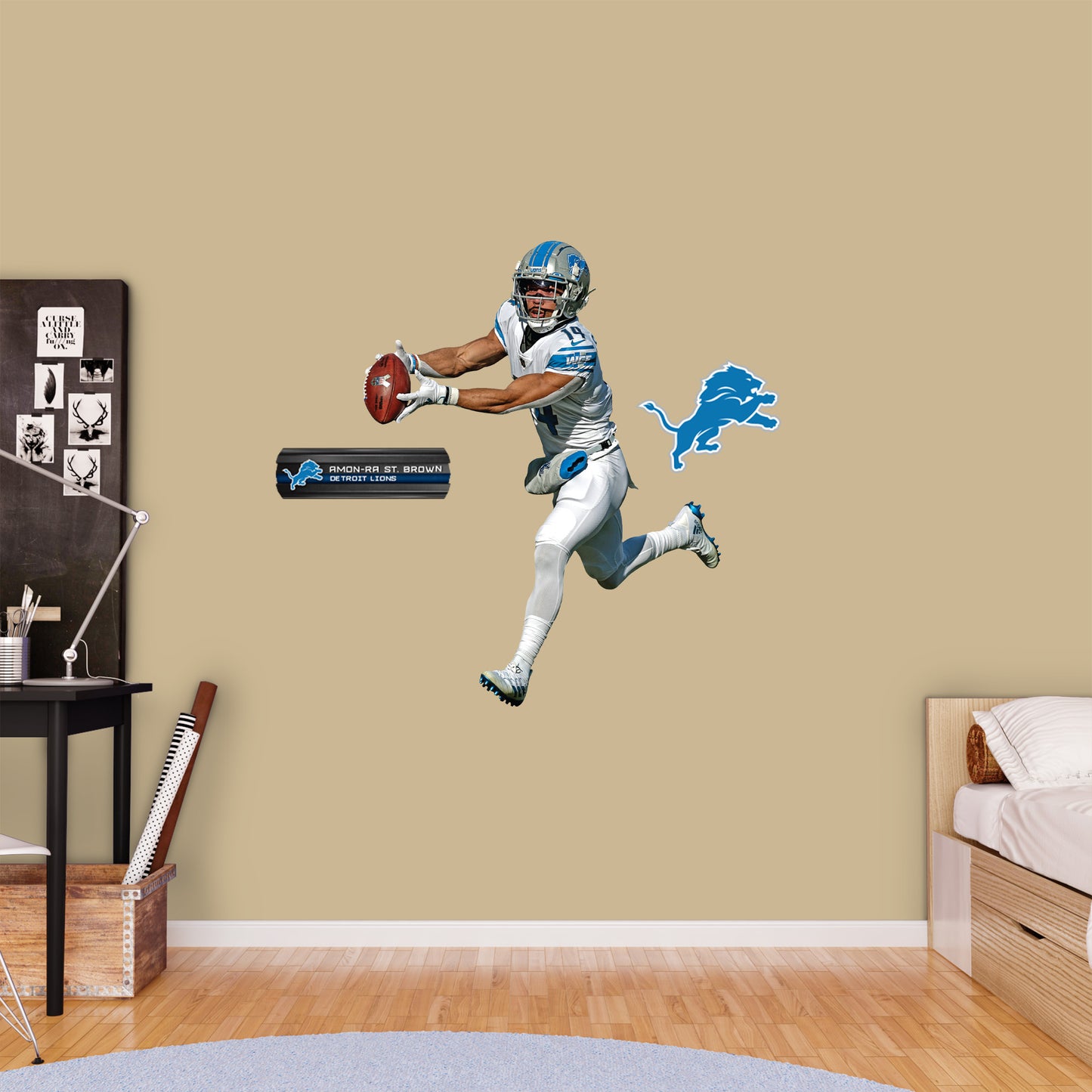 Amon-Ra St. Brown Catch - RealBig Collection - Official NFL - Detroit Lions - Reusable Vinyl Wall Decals