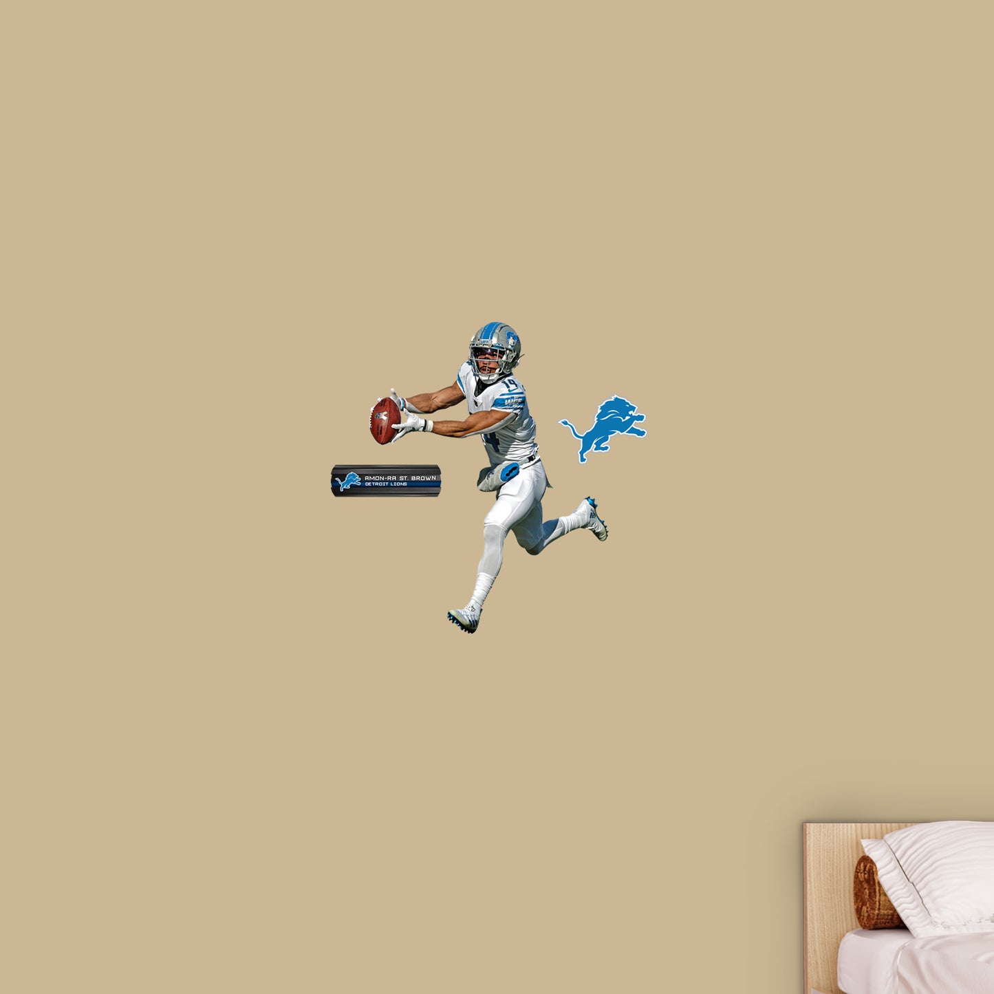 Amon-Ra St. Brown Catch - RealBig Collection - Official NFL - Detroit Lions - Reusable Vinyl Wall Decals