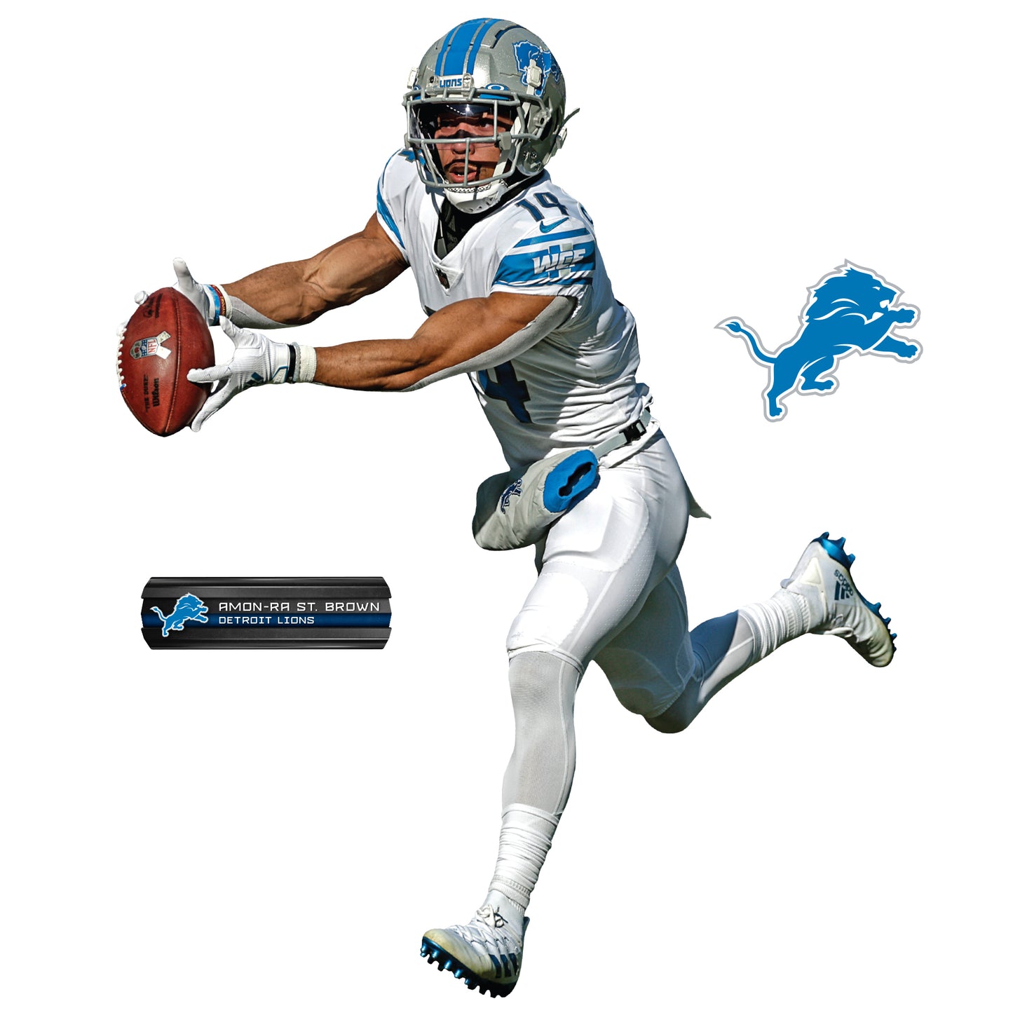 Amon-Ra St. Brown Catch - RealBig Collection - Official NFL - Detroit Lions - Reusable Vinyl Wall Decals