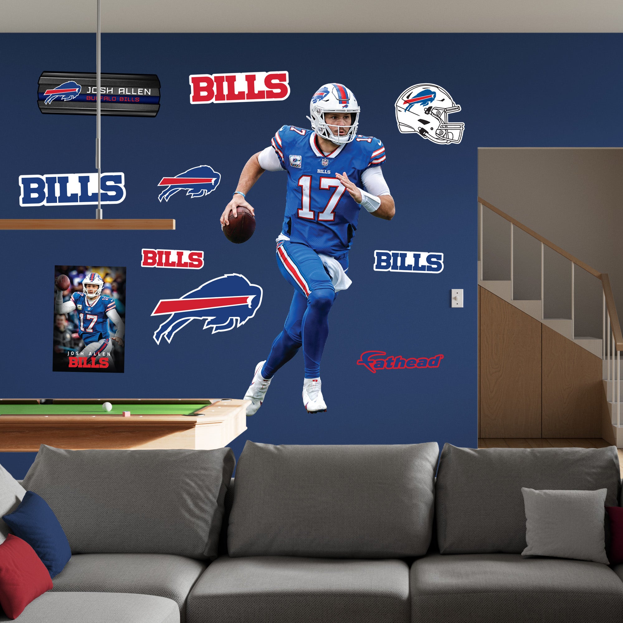 Josh Allen - Buffalo Breakout - Official NFL - Reusable Vinyl Wall ...