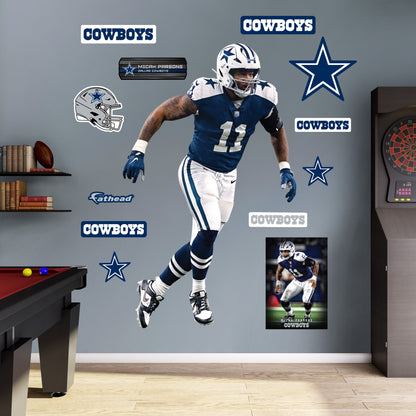 Micah Parsons - RealBig Throwback Collection - Official NFL - Dallas Cowboys - Reusable Vinyl Wall Decals