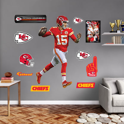 Patrick Mahomes II - RealBig Collection - Official NFL - Kansas City Chiefs - Reusable Vinyl Wall Decals #5