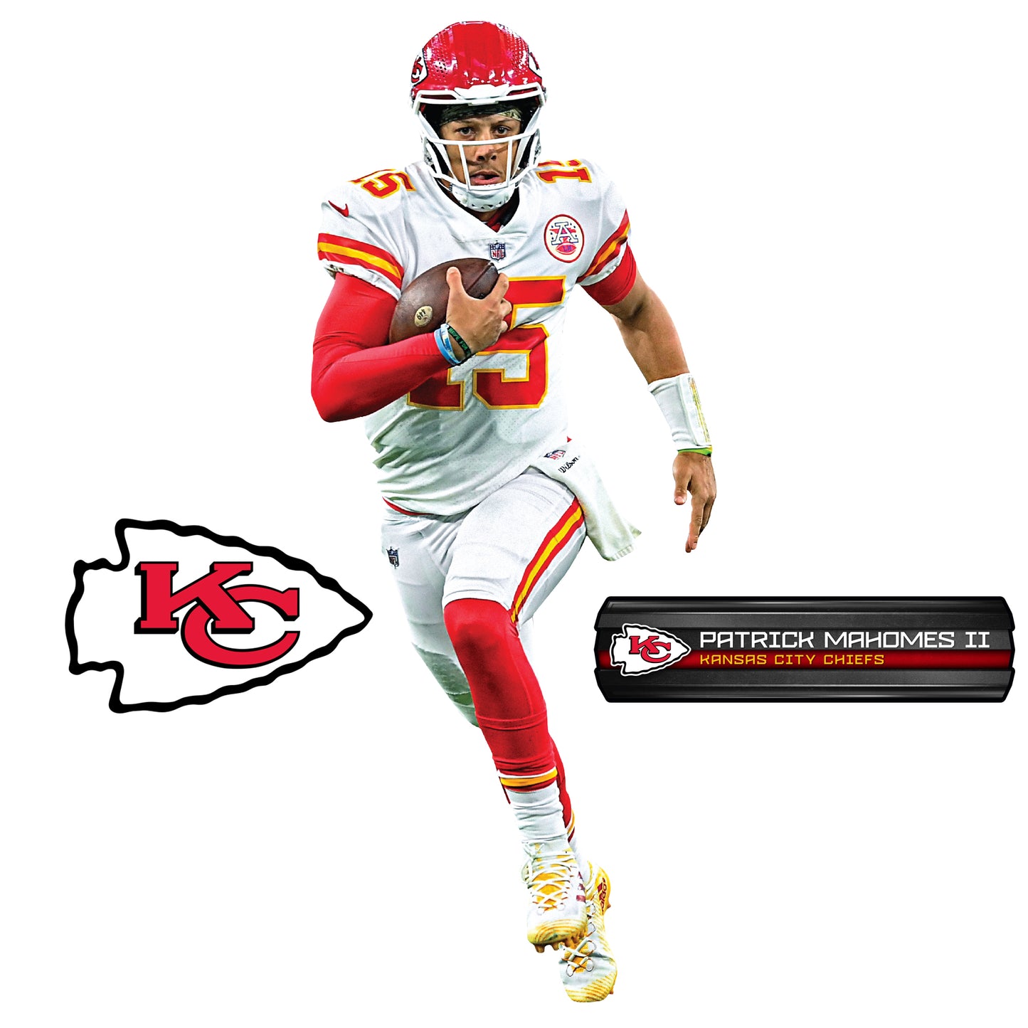 Kansas City Chiefs: Patrick Mahomes II Rush - Officially Licensed NFL Removable Adhesive Decal