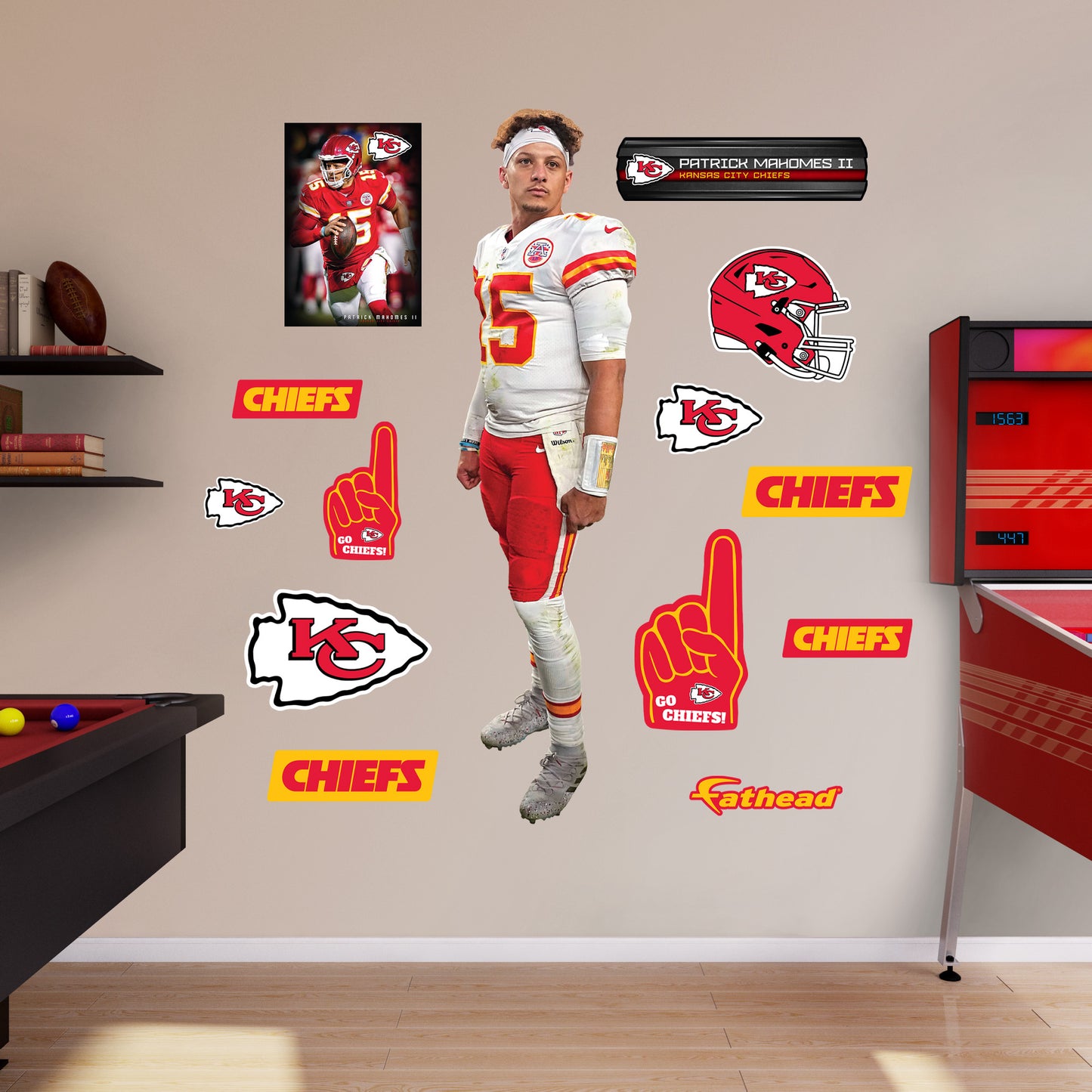 Kansas City Chiefs: Patrick Mahomes II The Man - Officially Licensed NFL Removable Adhesive Decal