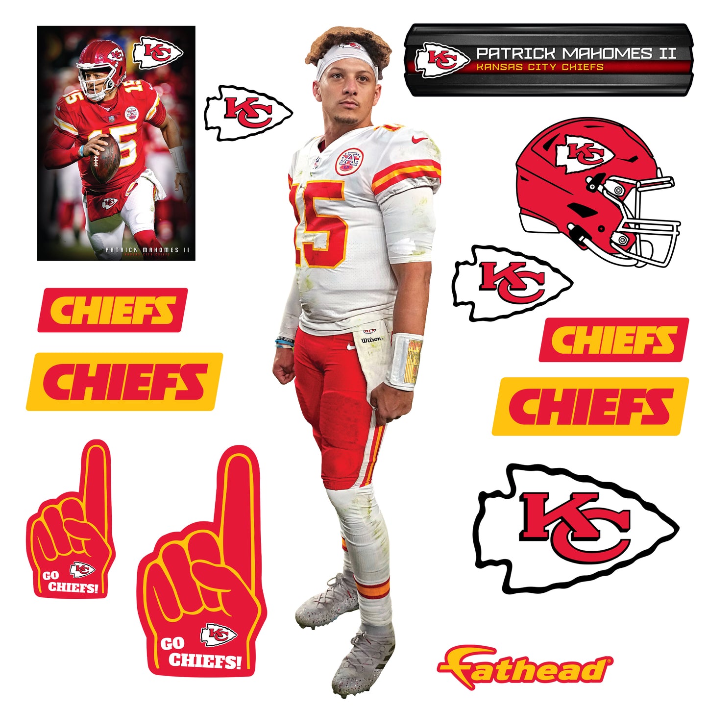 Kansas City Chiefs: Patrick Mahomes II The Man - Officially Licensed NFL Removable Adhesive Decal