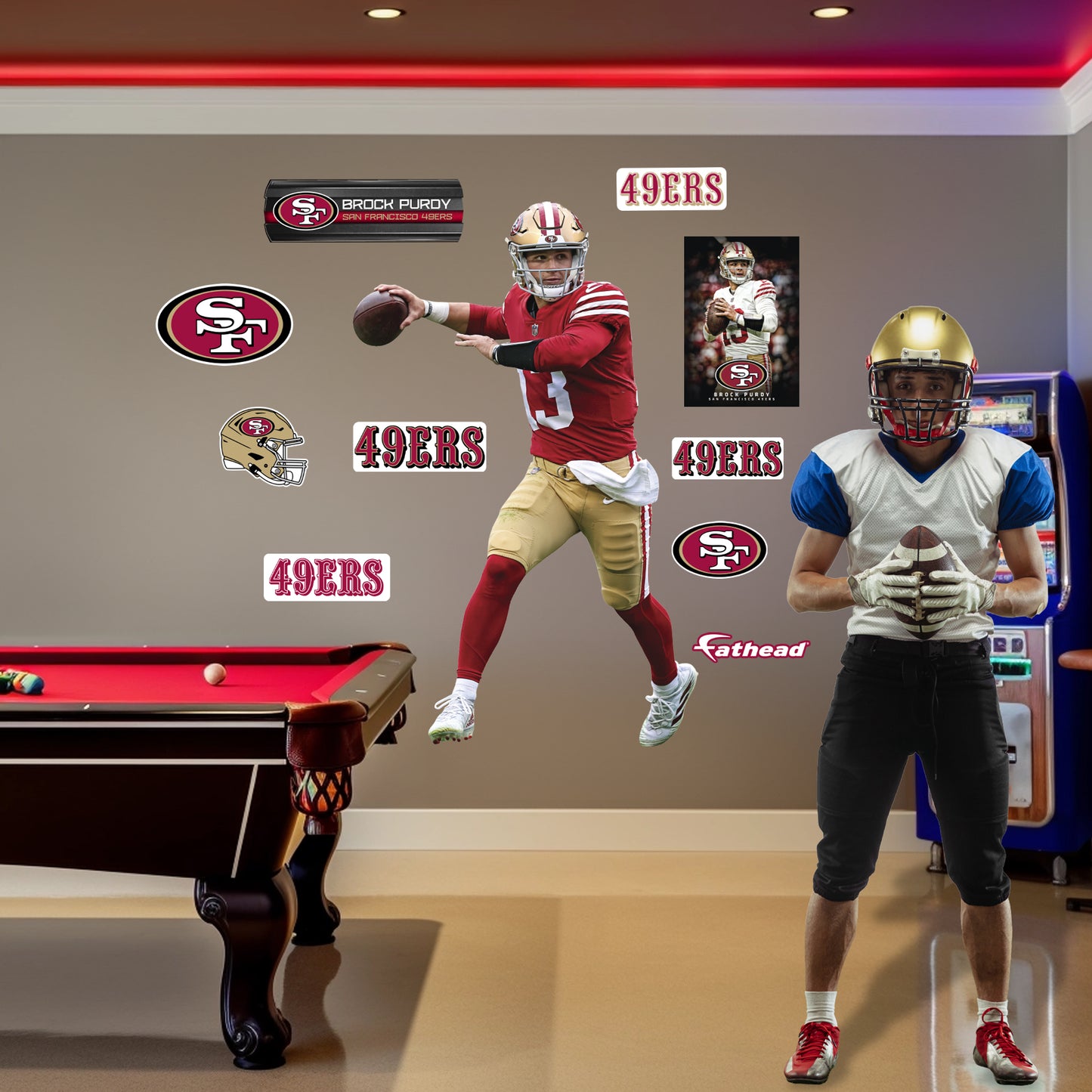 Brock Purdy - RealBig Collection - Official NFL - San Francisco 49ers - Reusable Vinyl Wall Decals