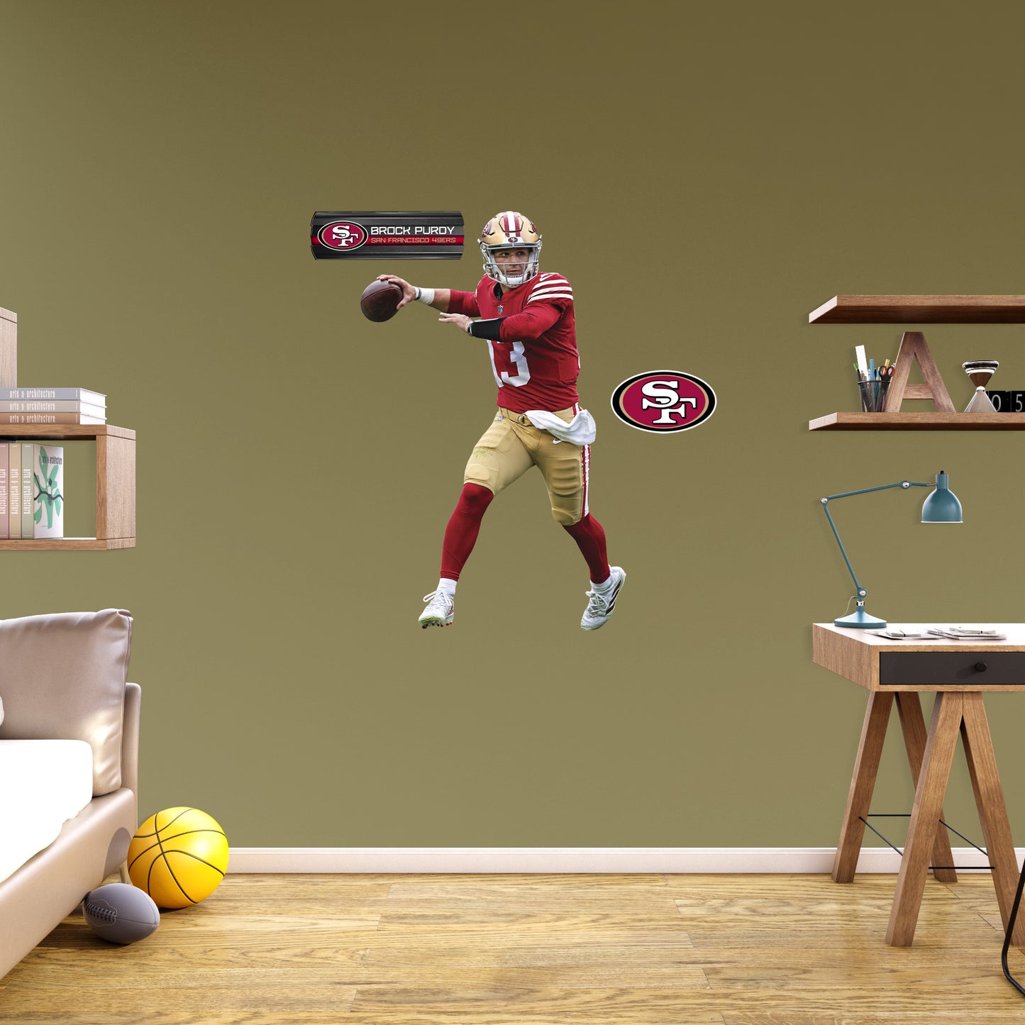 Brock Purdy - RealBig Collection - Official NFL - San Francisco 49ers - Reusable Vinyl Wall Decals