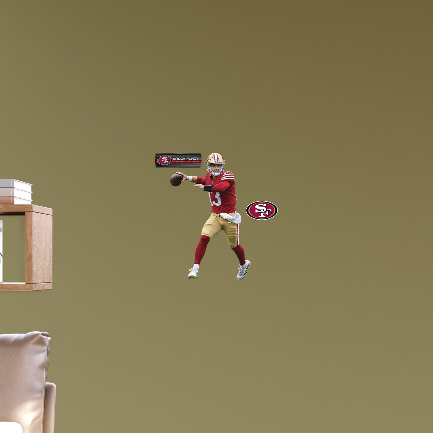 Brock Purdy - RealBig Collection - Official NFL - San Francisco 49ers - Reusable Vinyl Wall Decals