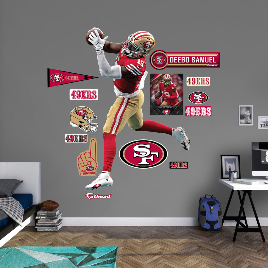 Deebo Samuel - RealBig Catch Collection - Official NFL - San Francisco 49ers - Reusable Vinyl Wall Decals