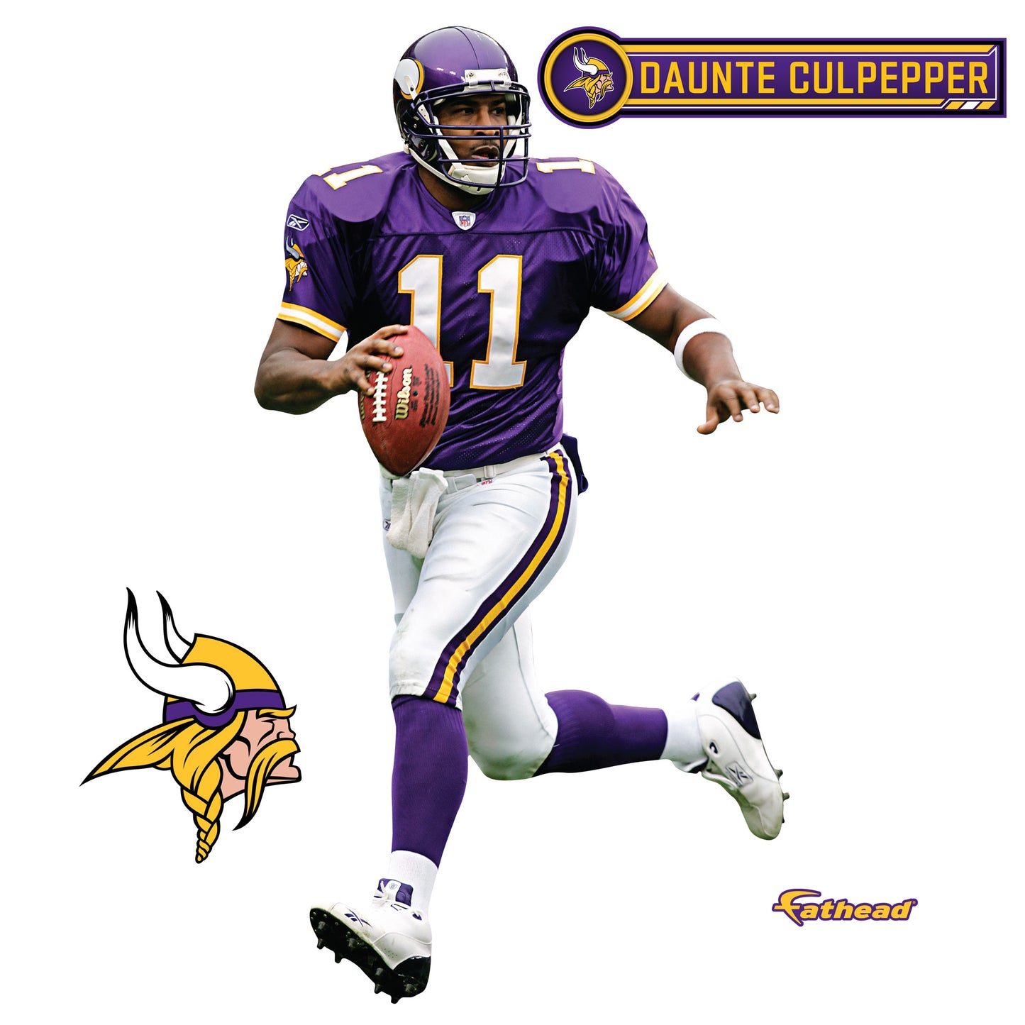 Minnesota Vikings: Daunte Culpepper Legend        - Officially Licensed NFL Removable     Adhesive Decal