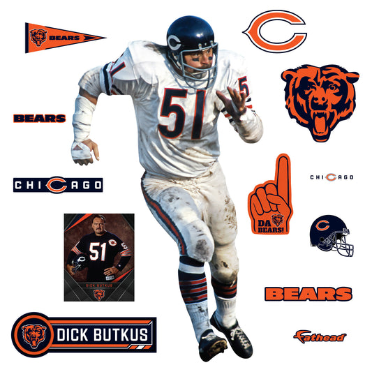 Chicago Bears: Dick Butkus Legend        - Officially Licensed NFL Removable     Adhesive Decal