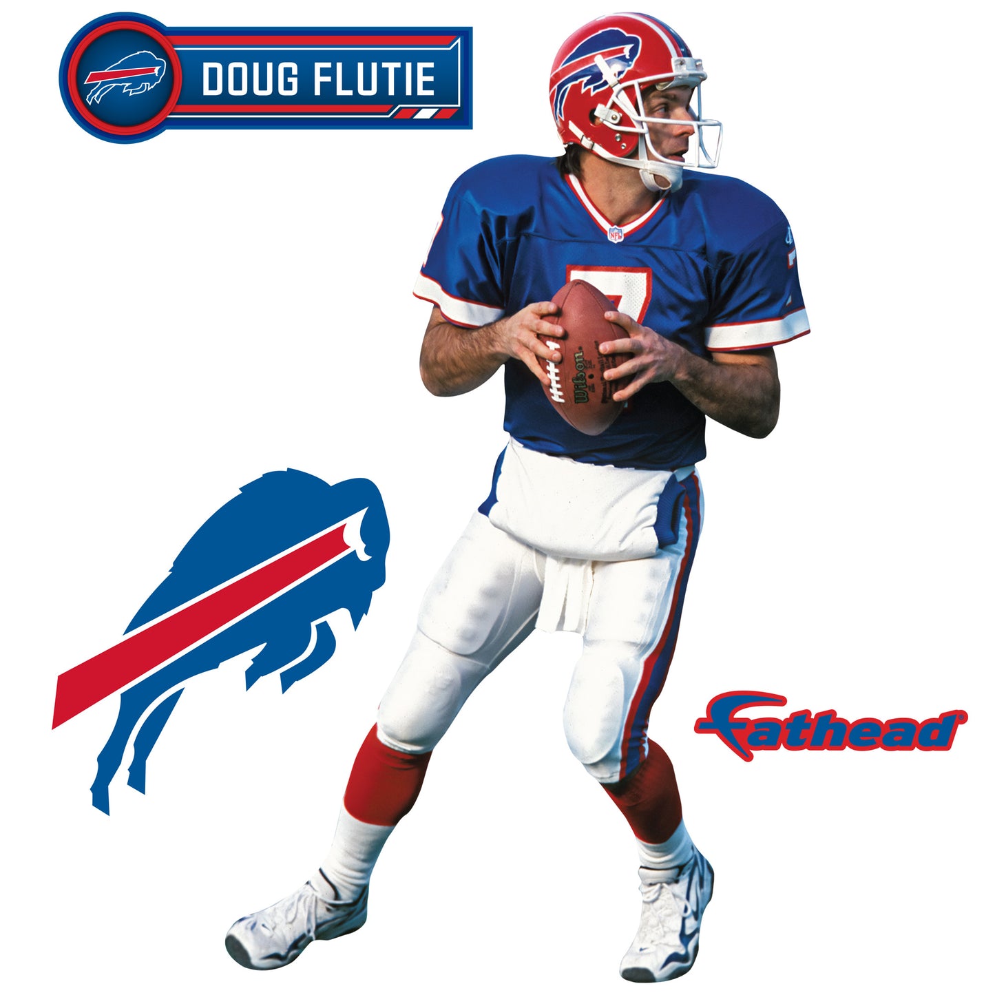 Buffalo Bills: Doug Flutie Legend        - Officially Licensed NFL Removable     Adhesive Decal