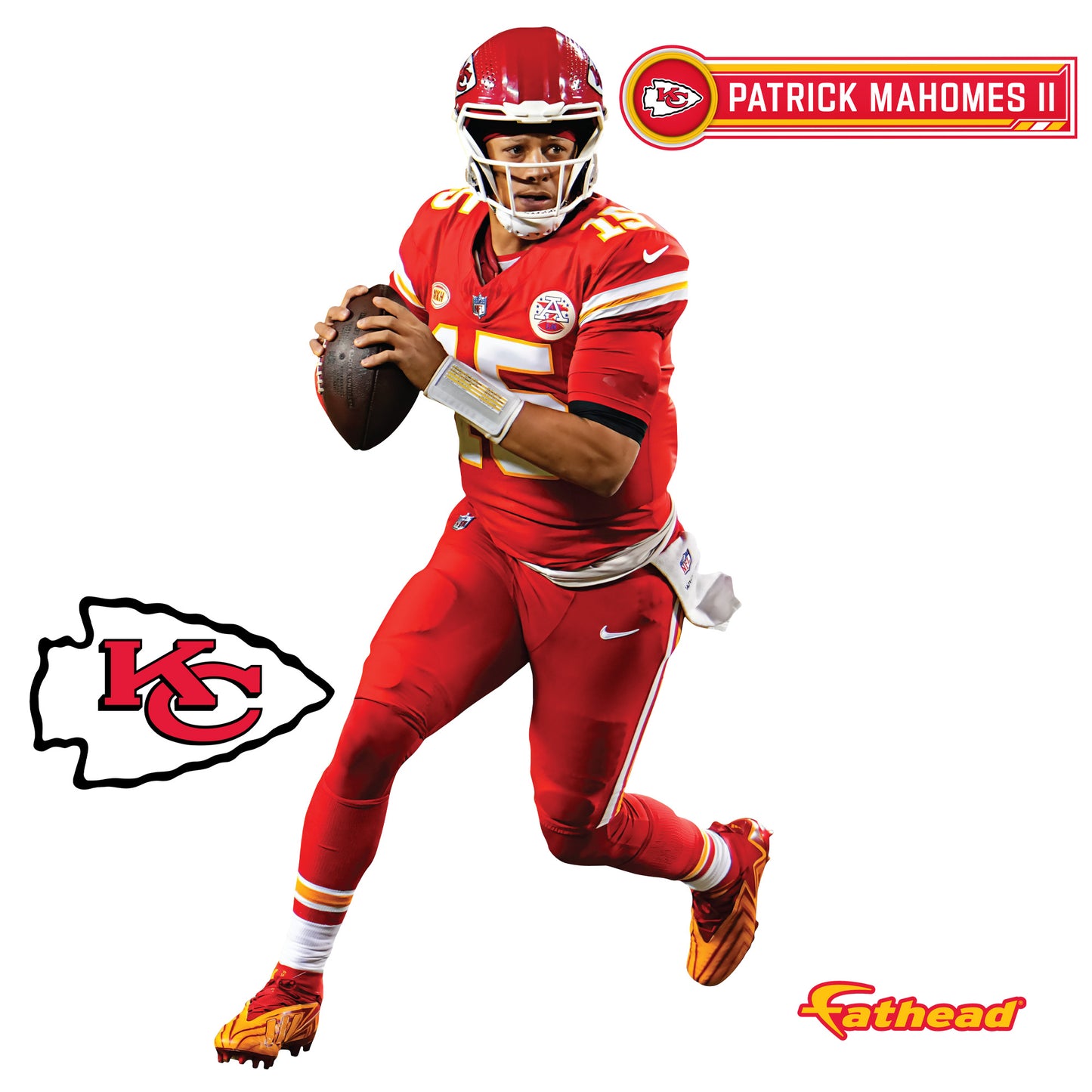 Kansas City Chiefs: Patrick Mahomes II         - Officially Licensed NFL Removable     Adhesive Decal