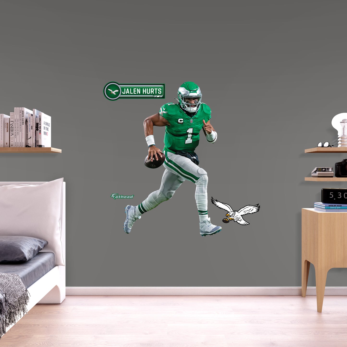 Jalen Hurts - RealBig Throwback Collection - Official NFL - Philadelphia Eagles - Reusable Vinyl Wall Decals