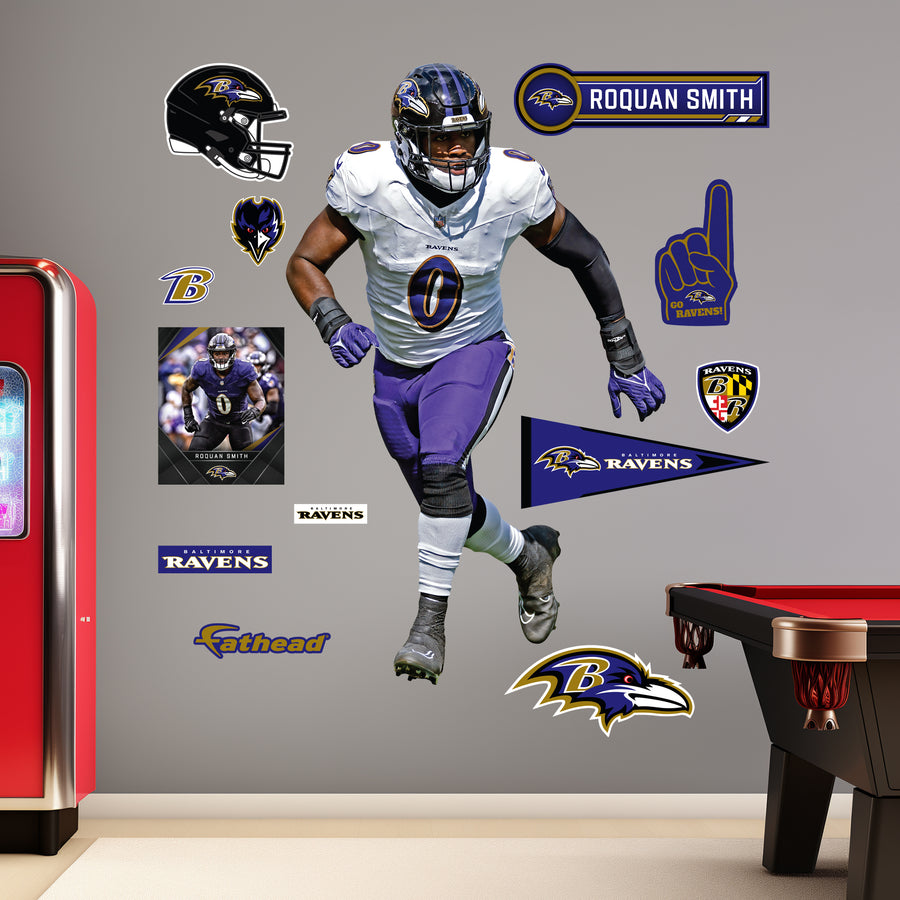 Roquan Smith - RealBig Collection - Official NFL - Baltimore Ravens - Reusable Vinyl Wall Decals