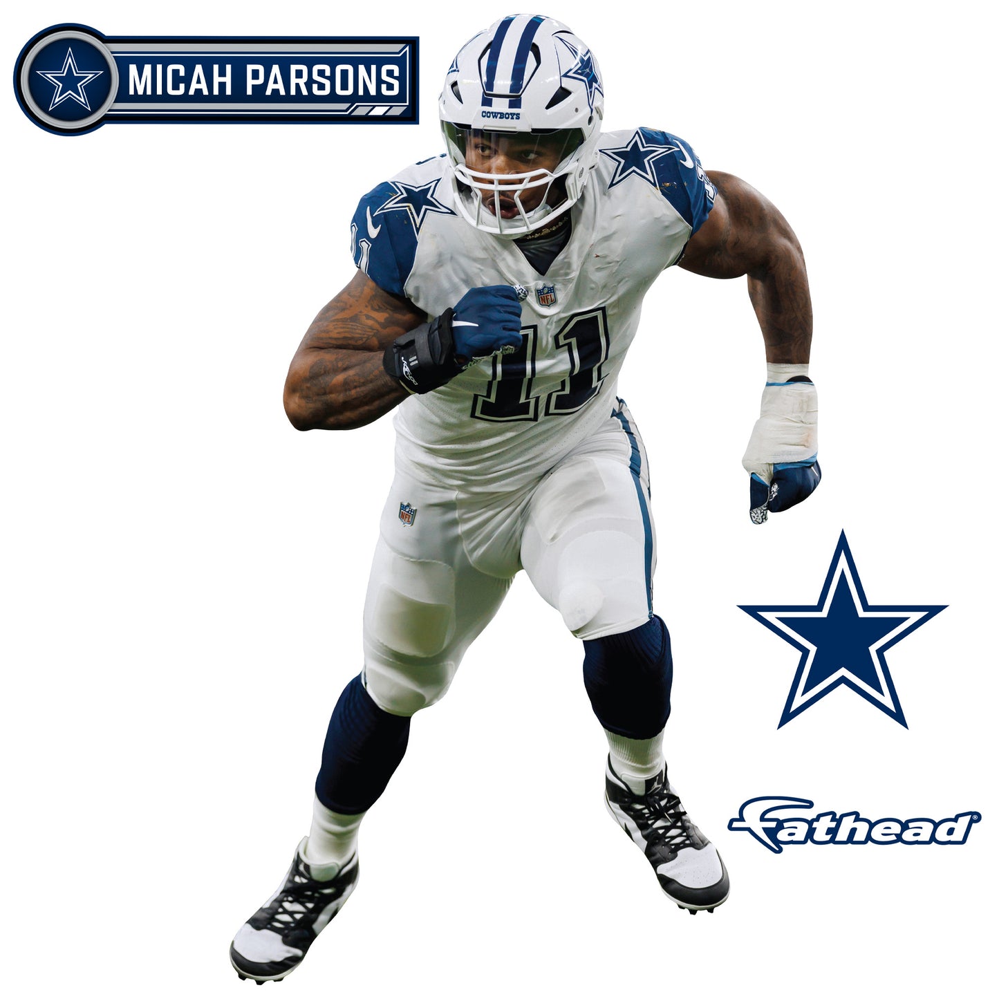 Dallas Cowboys: Micah Parsons Color Rush        - Officially Licensed NFL Removable     Adhesive Decal