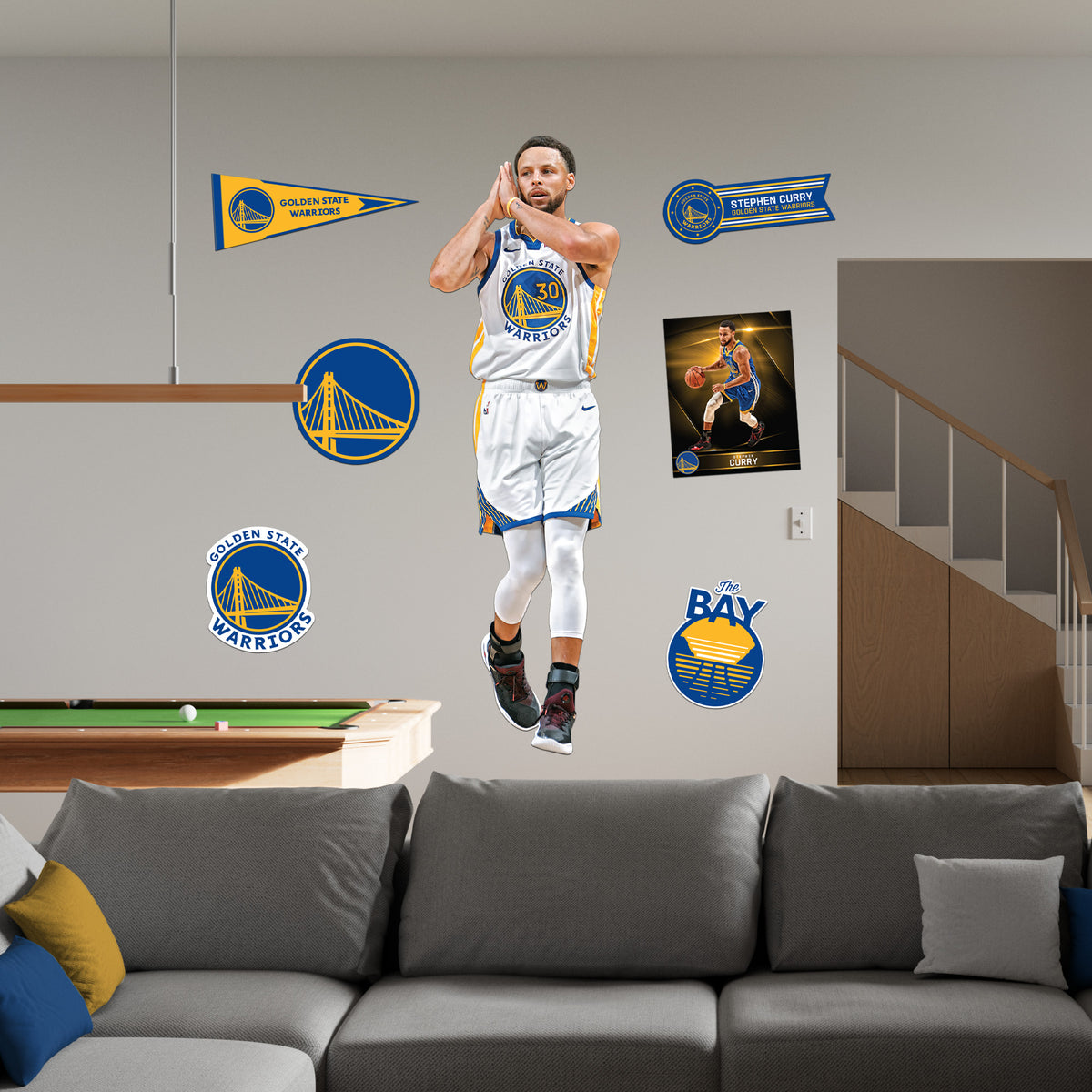 Stephen Curry - Night Night - Official NBA - Reusable Vinyl Wall Decals ...