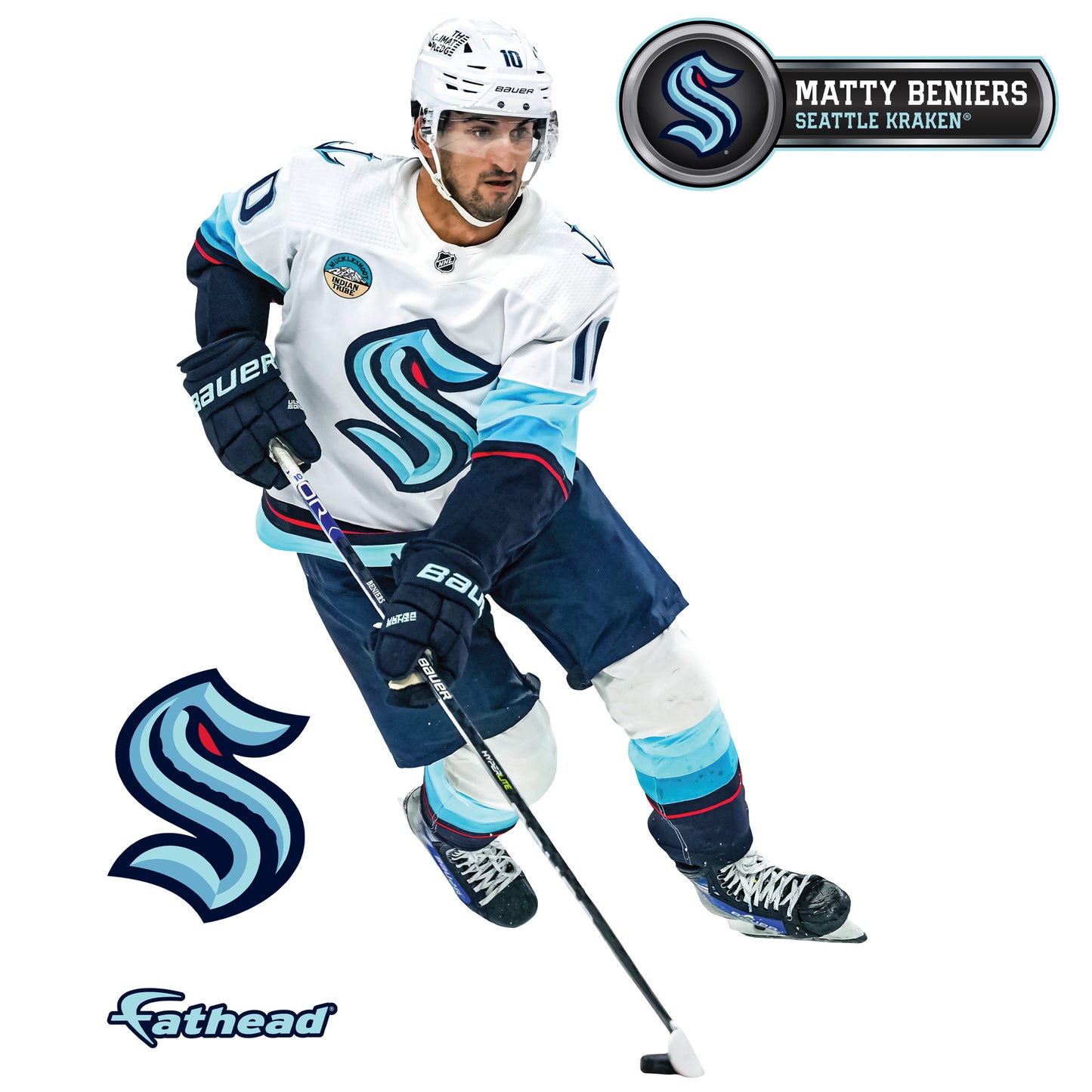 Seattle Kraken: Matty Beniers         - Officially Licensed NHL Removable     Adhesive Decal
