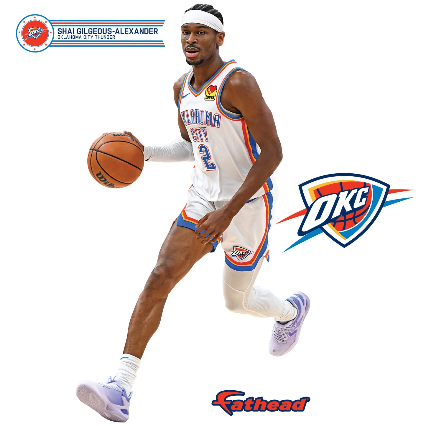 Oklahoma City Thunder: Shai Gilgeous-Alexander Association Jersey        - Officially Licensed NBA Removable     Adhesive Decal