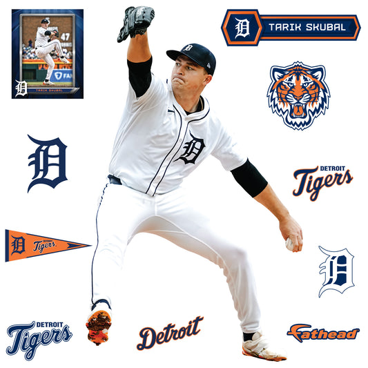 Detroit Tigers: Tarik Skubal         - Officially Licensed MLB Removable     Adhesive Decal