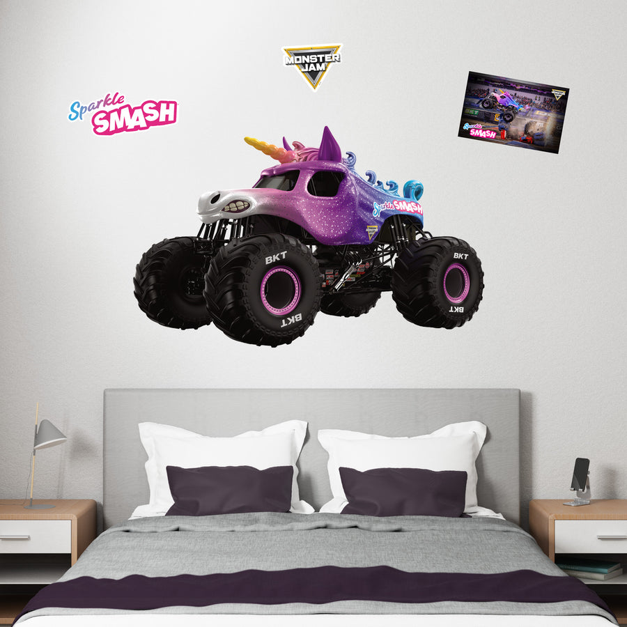 Sparkle Smash - RealBig Collection - Official Monster Jam - Reusable Vinyl Wall Decals