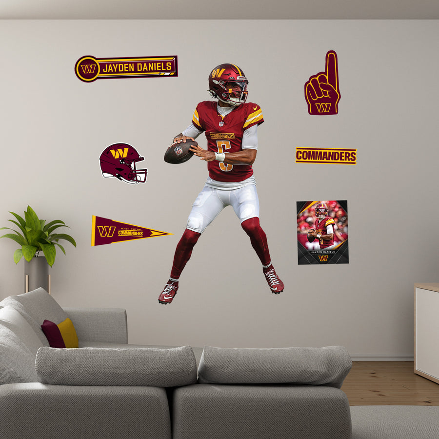Jayden Daniels - RealBig Dropback Collection - Official NFL - Reusable Vinyl Wall Decals