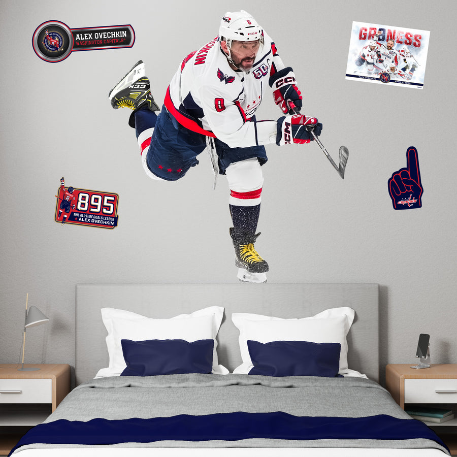 Alex Ovechkin - RealBig All-Time Goals Leader Collection - Official NHL - Washington Capitals - Reusable Vinyl Wall Decals