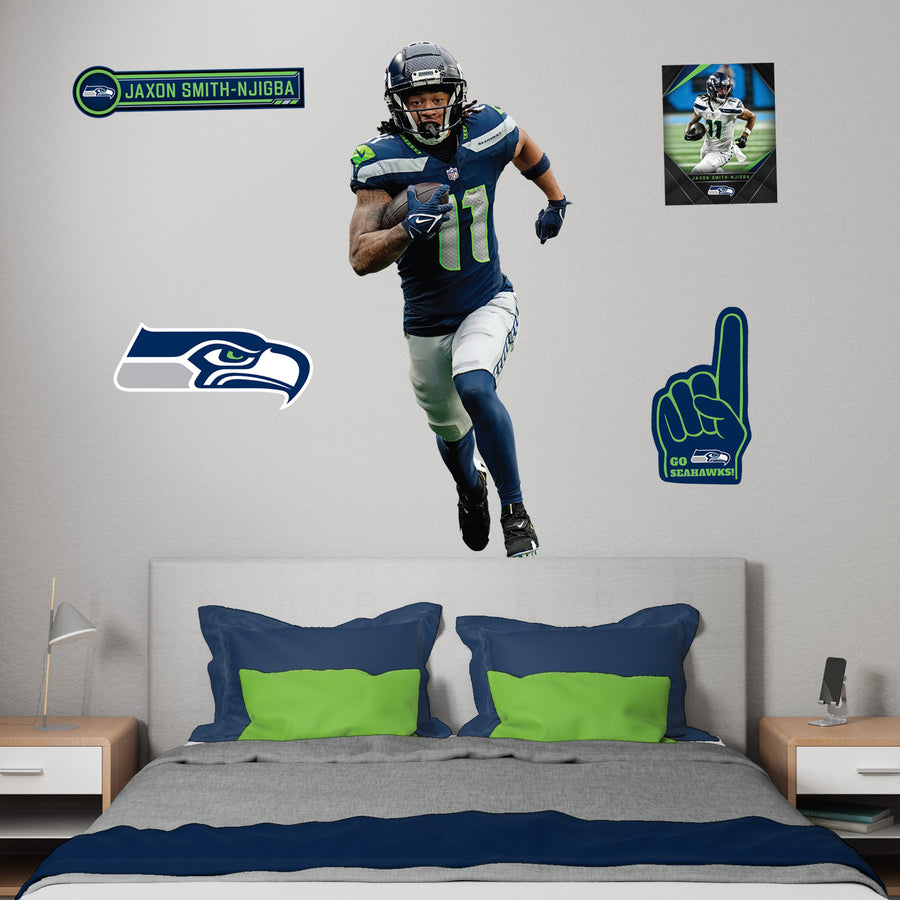 Jaxon Smith-Njigba - Realbig Collection - Official NFL - Seattle Seahawks - Reusable Vinyl Wall Decals